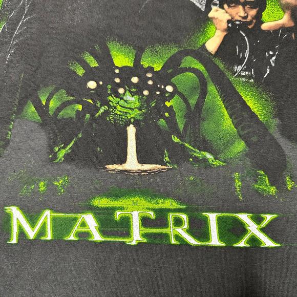The Matrix Movie Poster Graphic T-Shirt Grey Mens M - Picture 5 of 6